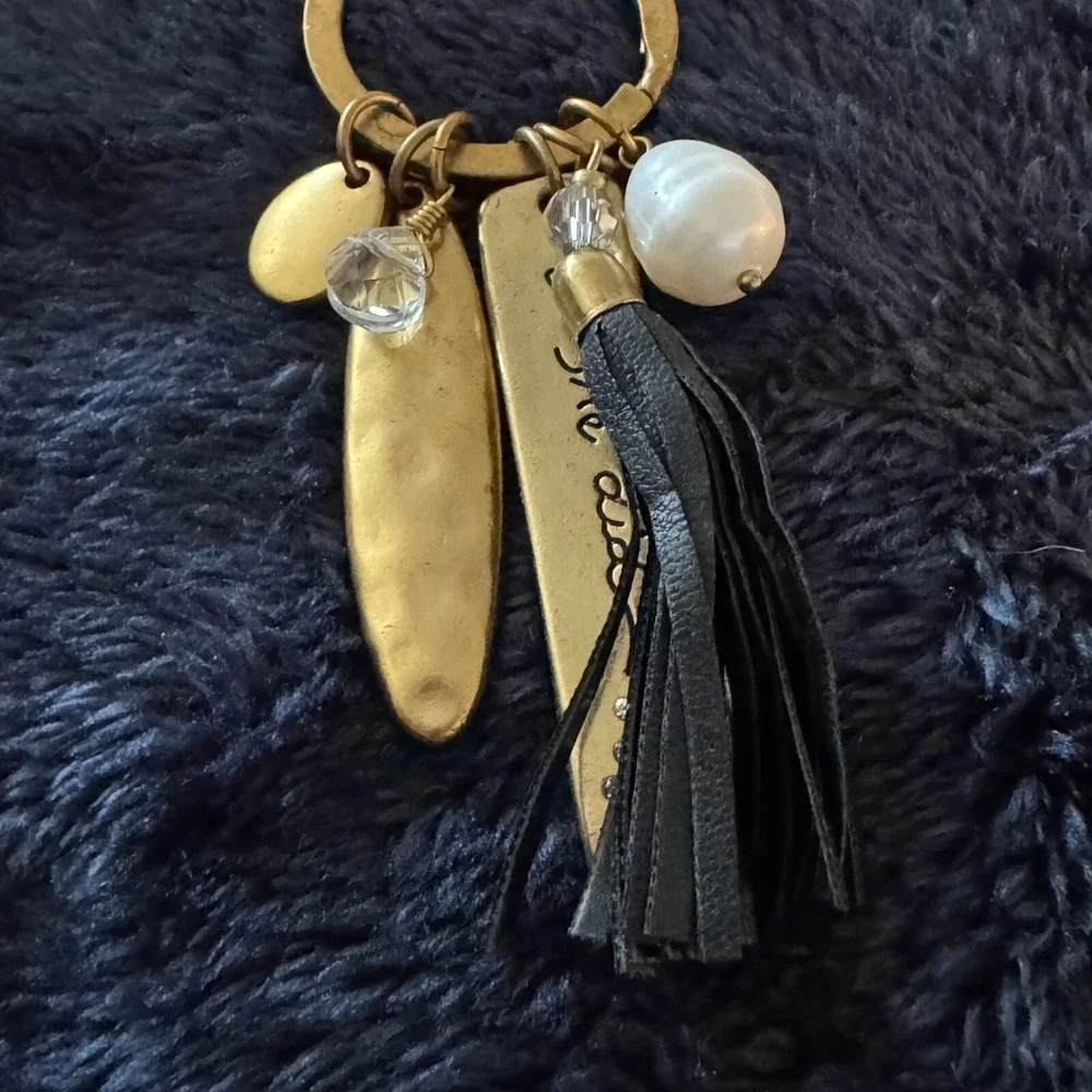 Chico's Keychain‎ Key Ring Charms Gold Tone She Believed She Could Inspirational